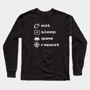 Eat Sleep Game Repeat Long Sleeve T-Shirt